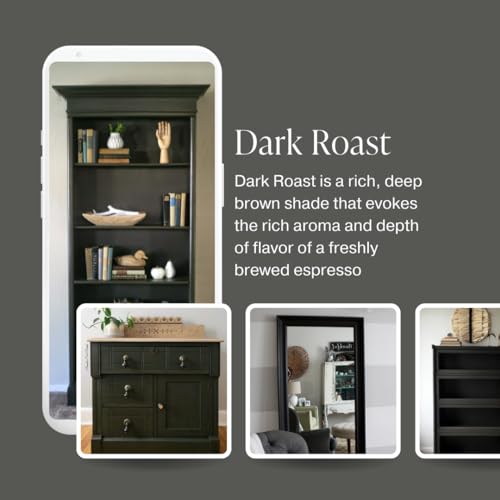 Country Chic Paint Country Chic All-in-One Chalk Paint for Furniture, Cabinets, Home Decor, Eco-Friendly, Matte Finish, Built-In Primer & Top Coat for Wood, Metal - Dark Roast (Dark Brown) - 4 oz (118 ml) - Image 3