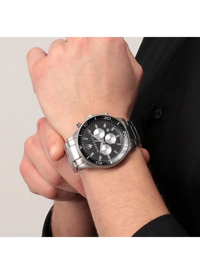 Maserati - Maserati Men's Sfida Collection Stainless Steel Silver PVD Watch with Stainless Steel Bracelet - R8873640005 - Image 1