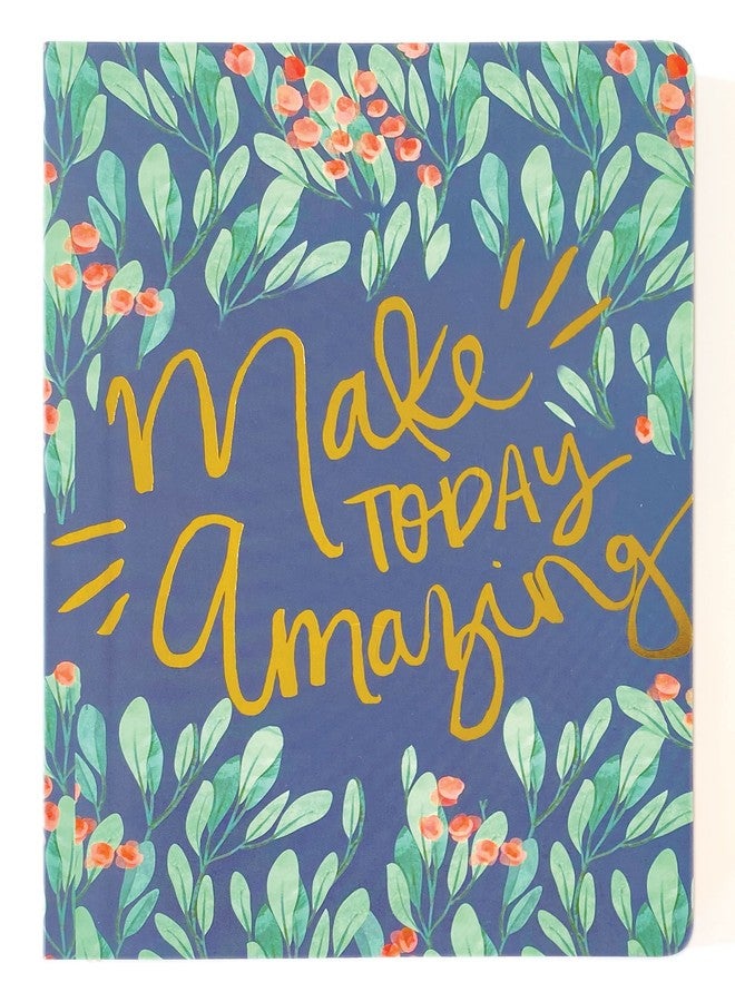 Paper House Productions 8" Foil Embossed Soft Cover Journal with Dot Grid Pages and Satin Ribbon Page Marker - Amazing Day - Image 1