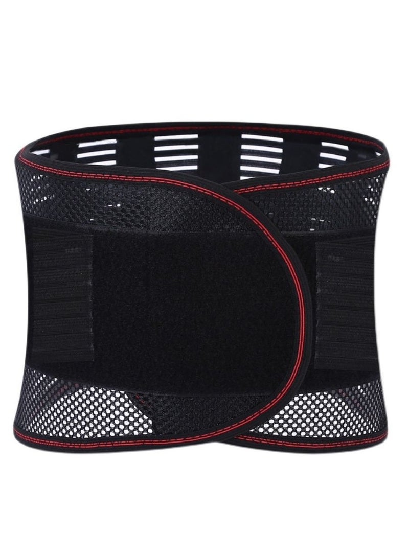 DURKU Back Support Belt, Adjustable Back Support Belt for Work, Breathable Mesh Design with Lumbar Pad, Back Brace for Lower Back Pain Relief (XL, Black)  - Image 1