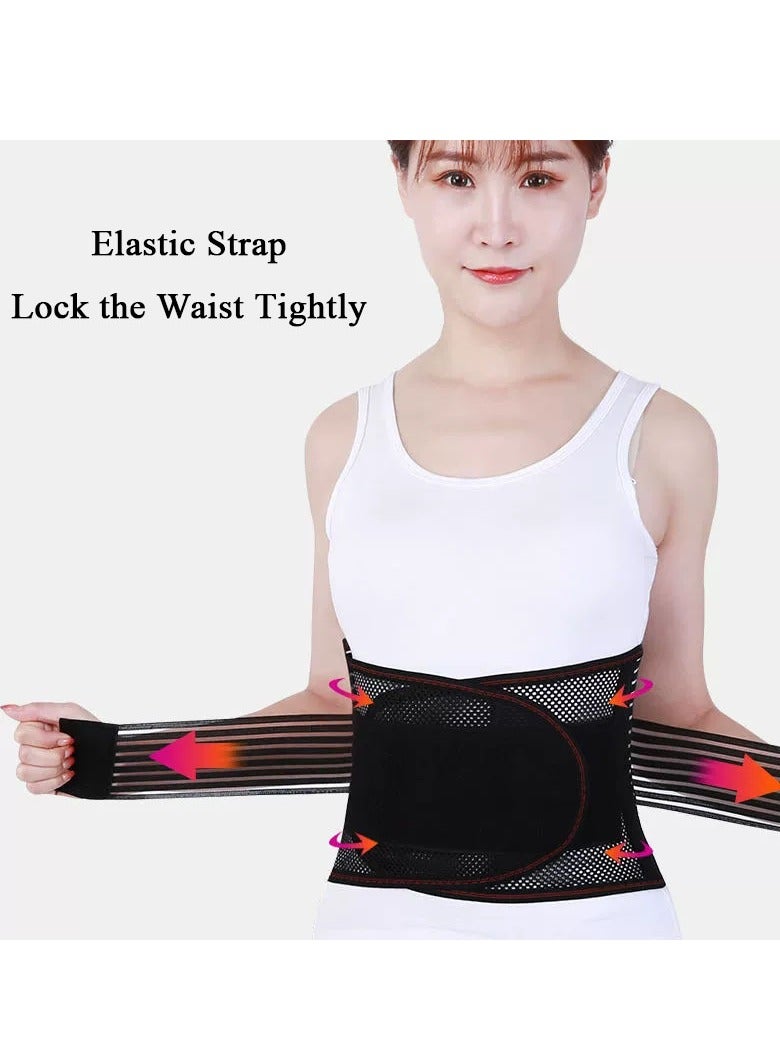 DURKU Back Support Belt, Adjustable Back Support Belt for Work, Breathable Mesh Design with Lumbar Pad, Back Brace for Lower Back Pain Relief (XL, Black)  - Image 3