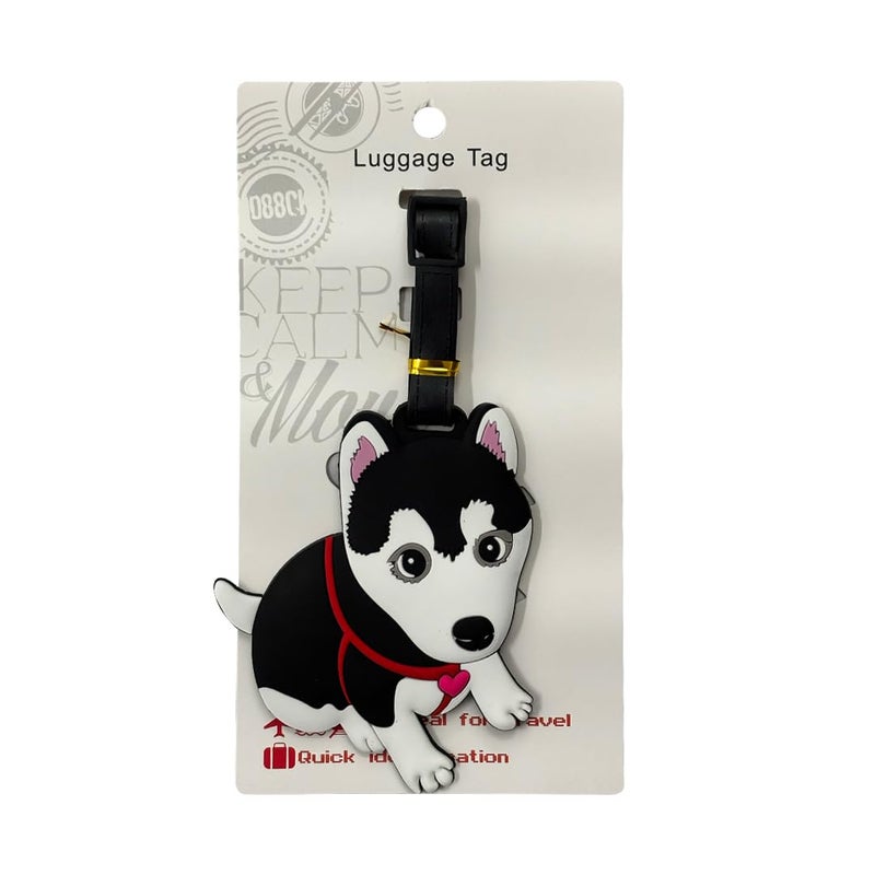 Eitheo Luggage Tags for Kids Luggage Tags with Name & Address Label | Silicone Luggage Tags for Suitcases, Tags for Travel Bags/School Bags Identification tag Colorful Multi (Dog) - Image 4