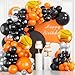 Lukinuo Basketball Balloon Arch kit Black Orange Metallic Silver Balloons Garland Arch Sports Themed Party Balloon Basketballs Party Decoration for Sport Theme Party all Star Space Jam Birthday Decor - Image 2