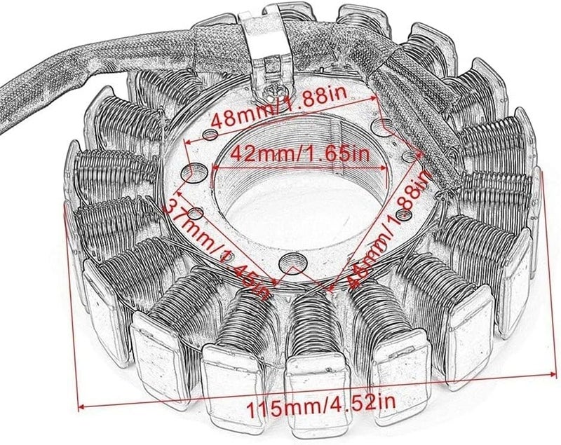 Wivplex Motorcycle Generator Stator Coil for YZF R1 2002-2003 - Image 2