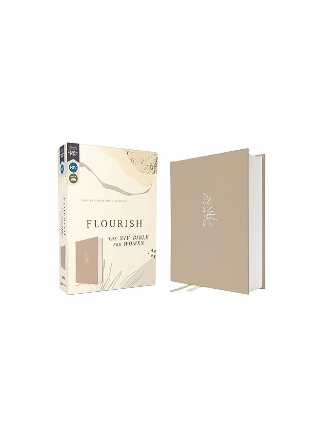 Flourish The Niv Bible For Women Cloth Over Board Cream Comfort Print