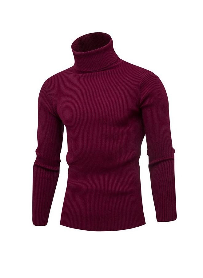 Generic - Autumn Men Turtleneck Vertical Strip Sweater - Image 1