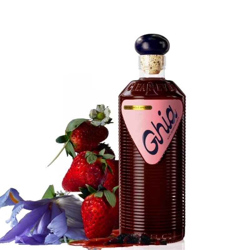 Ghia Non-Alcoholic Berry Apéritif - 500ml (1-Pack) | Botanical Mediterranean-Inspired Spirit Mocktail & Cocktail Mixer with Notes of Strawberry, Black Currant & Rosemary | Vegan, No Added Sugar, No Artificial Flavors - Image 1