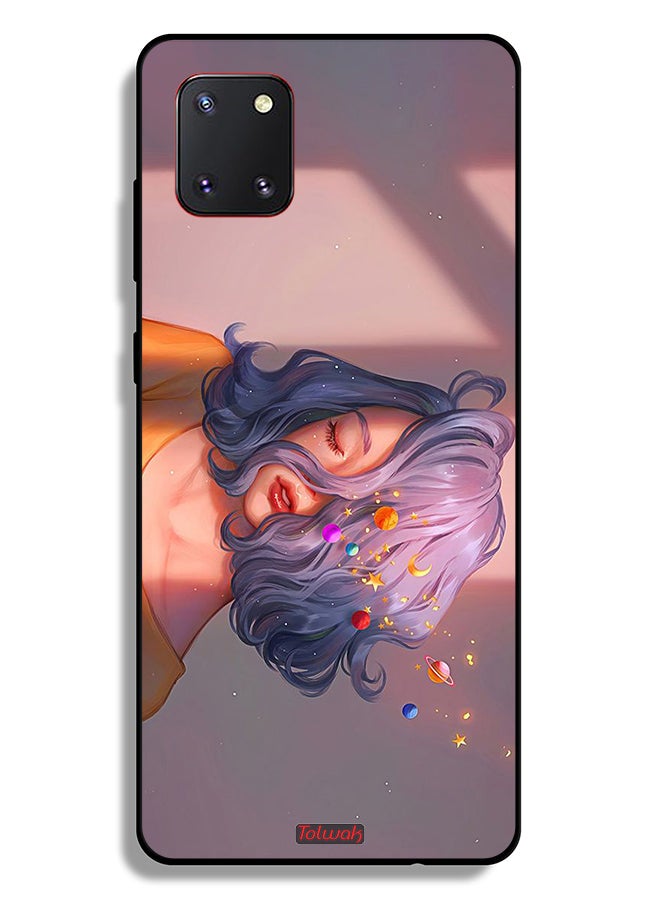 Tolwak Samsung Galaxy Note 10 Lite Protective Case Cover Girl And Space Art  - Image 2