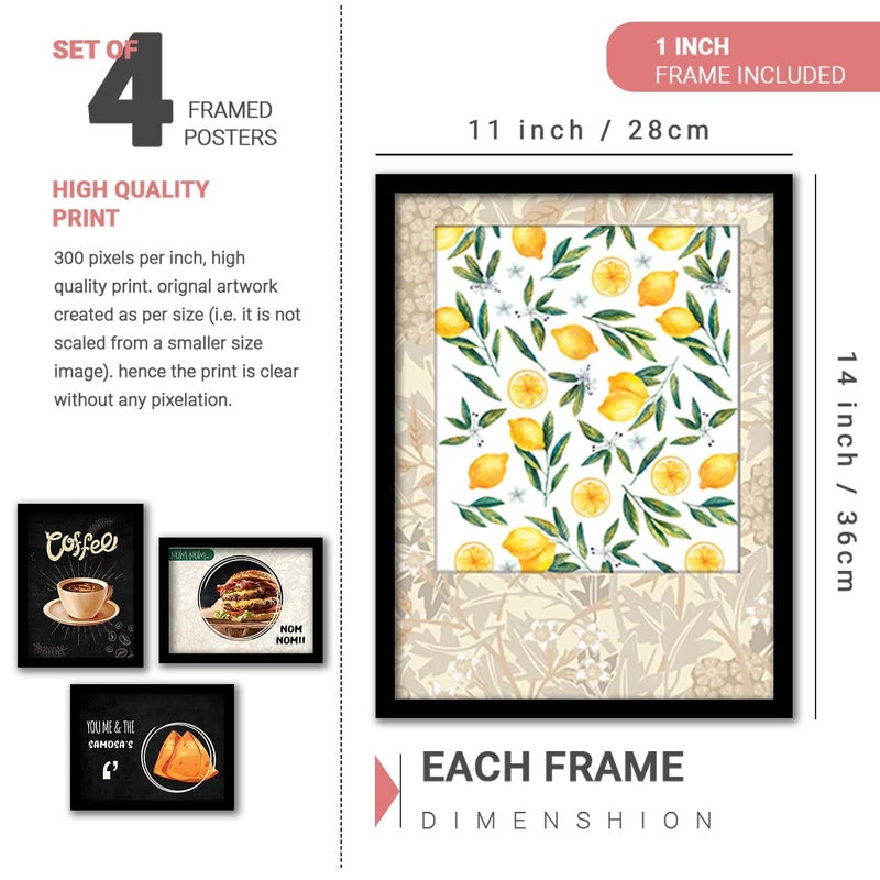 VASL Studio Restaurant Theme Painting Food Quotes Wall Posters with Frame for Cafe Hotel Food Court Wall DecorKitchen Quotes Wall Art Frames 11 x 14 inch Set of 8Multicolor Restro2 - Image 2
