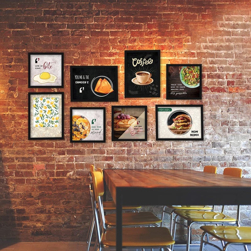 VASL Studio Restaurant Theme Painting Food Quotes Wall Posters with Frame for Cafe Hotel Food Court Wall DecorKitchen Quotes Wall Art Frames 11 x 14 inch Set of 8Multicolor Restro2 - Image 4