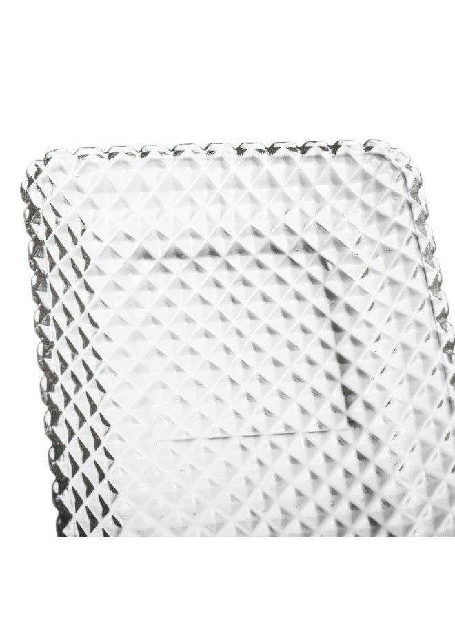 Dania Set of 3 rectangular glass serving dishes with a luxurious crystal pattern – 26 x 13 cm | Perfect for desserts, dates, and appetizers 🍓🍫🌴 - Image 3