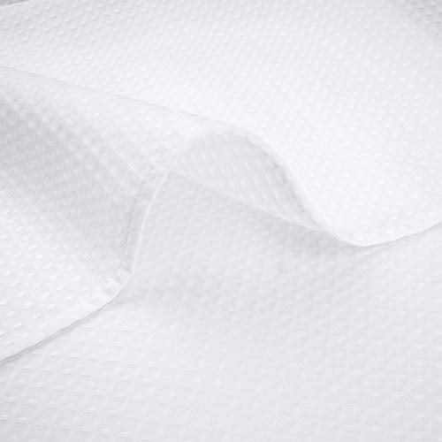 River Dream Stall Heavyweight No Hooks Required Dotted Waffle Weave Shower Curtain with Snap in Liner- 54W x 80H,Hotel Grade,Spa Like Bath Curtain,White - Image 5