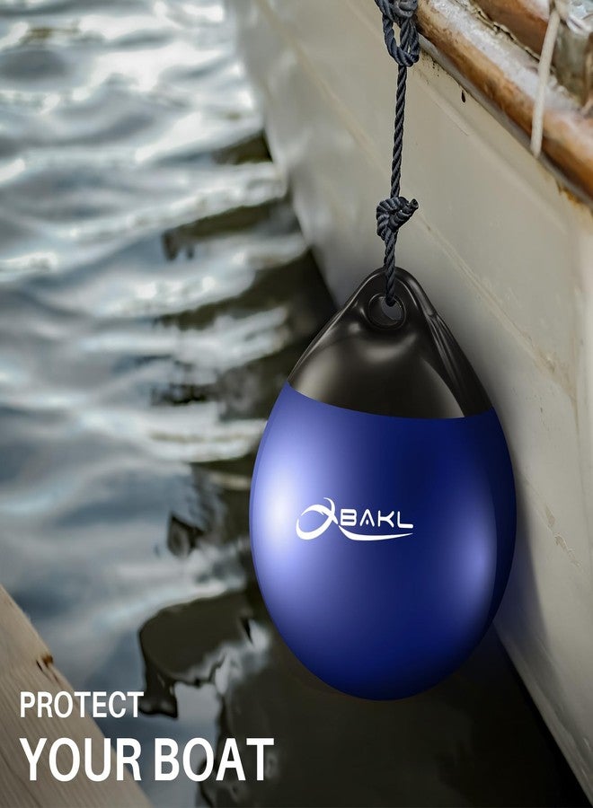 OBAKL Pair of Vinyl Boat Buoy Balls, 9.8 x 12.2 Inches Round Boat fenders Ball for Boat Mooring Buoys, Anchor Float Buoy and Mooring Fender(Blue) - Image 5