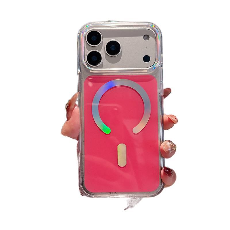 غطاء MagSafe، أحمر، TPU+PC، مغناطيس قوي، حماية من السقوط، مقاوم للصدمات لـ iPhone 15 / 15 Plus / 15 Pro / 15 Pro Max مغناطيسي من مادة TPU باللون الأحمر - Veloris - Image 1