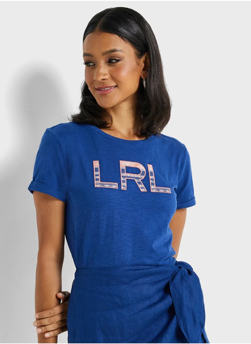 Lauren Ralph Lauren Crew Neck Logo T-Shirt