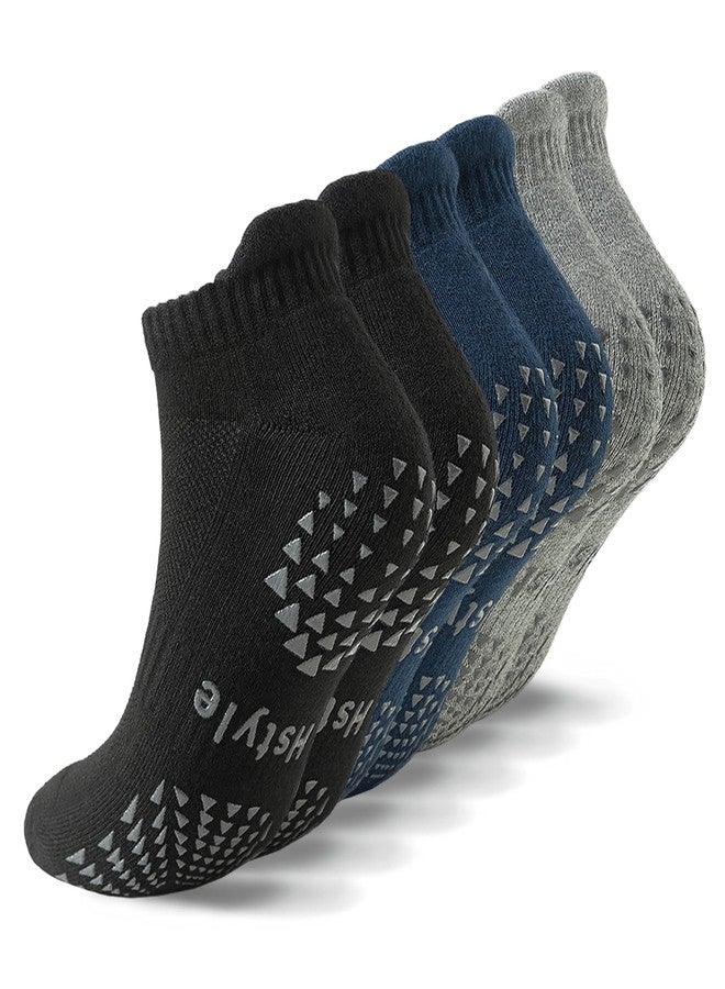 Hstyle Yoga Socks with Grips for Women and Men, Ideal for Ballet, Barre, Barefoot Workout, Pilates Grip Socks Non Slip Socks 6 Pairs of Mix Color 1 L-XL - Image 1