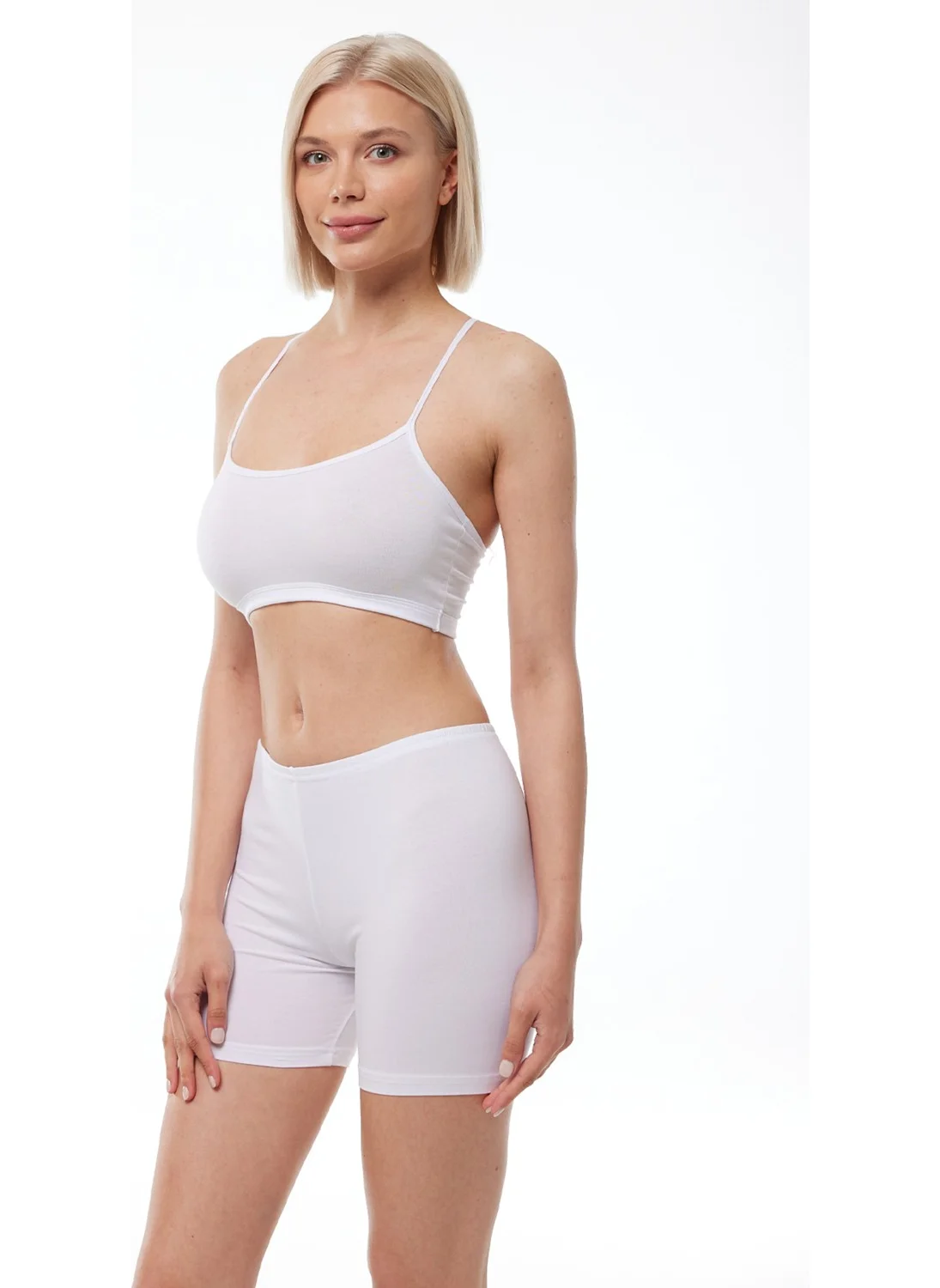 Malabadi Women's White Modal Short Tights 185
