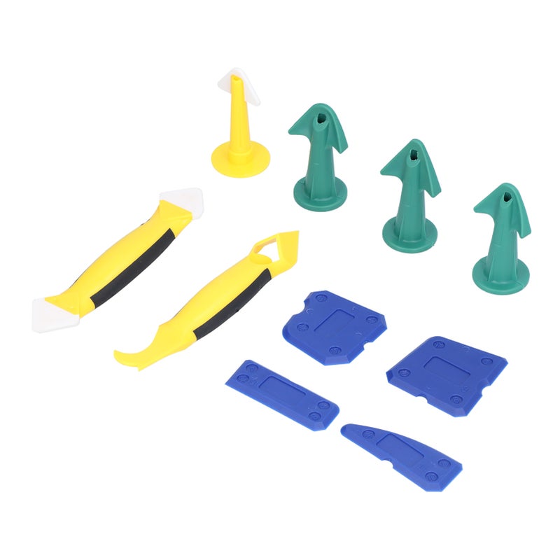 10Pcs Caulking Tool Grout Glue Cleaning Removing Scraper Scrape Plate Nozzle Set Kit - Image 2