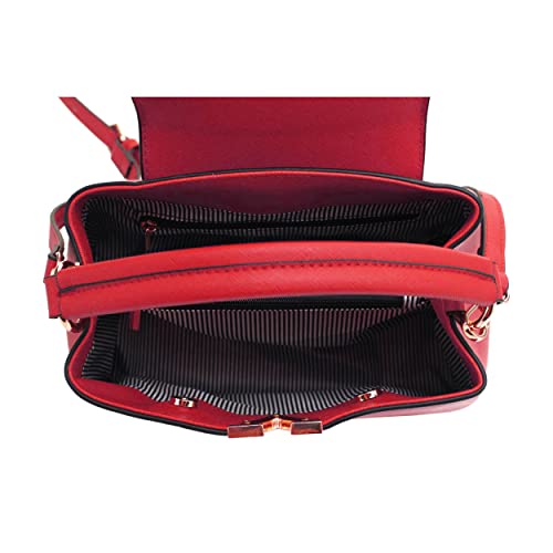 EVVE Women's Small Satchel Bag Classic Top Handle Purses Fashion Crossbody Handbags with Shoulder Strap | RD - Image 5