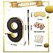 PCFING 20 Inch Number 9 Piata Gold Black with 30 Inch Piata Stick Blindfold Confetti for Man Women Boys Girls Birthday Party Decorations Anniversary Celebration Fiesta - Image 4