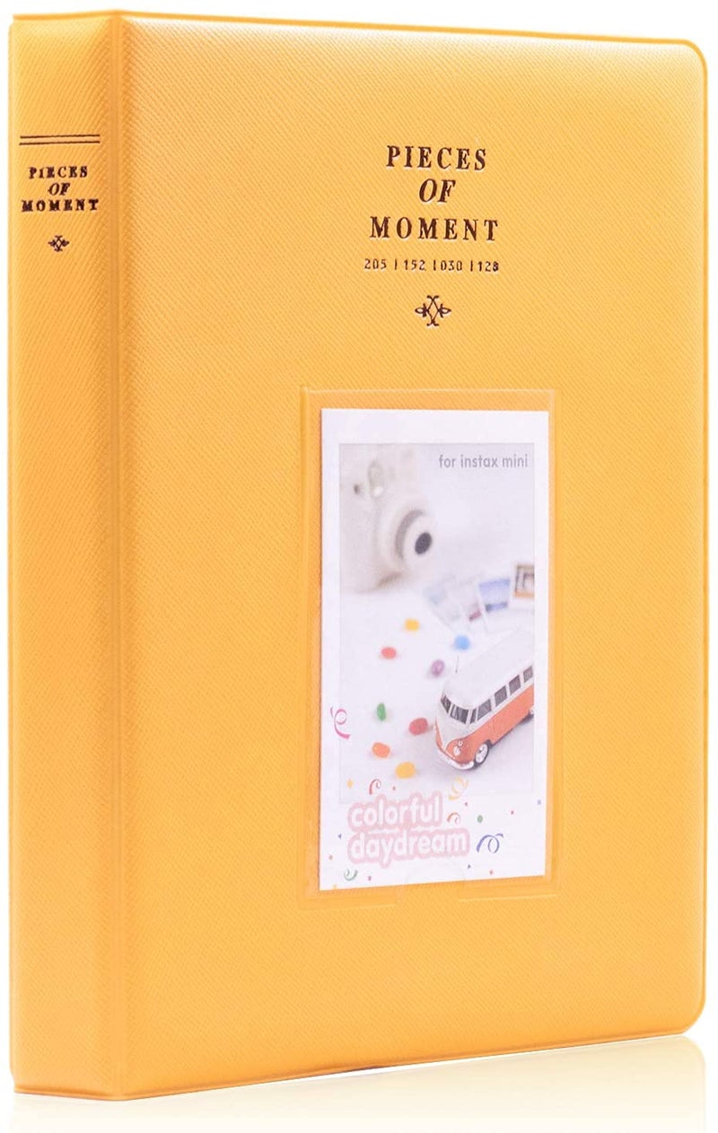 FotoCart [Instax Mini 64 Page Photo Album] Pieces of Moment Book Album Compatible for Films of Fujiflm Instax Mini 7s 8 8+ 9 25 26 50s 70 90 10 11 30 55 20 50 7 LiPlay & Hello Kitty (Yellow) - Image 1