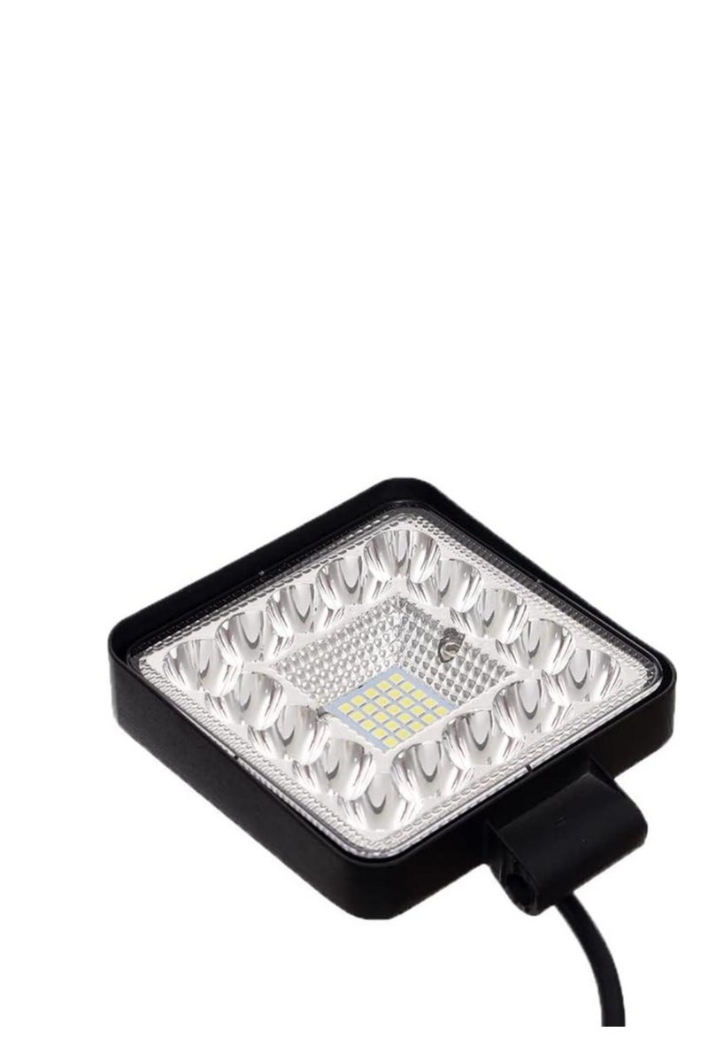 Square Car Light 16 Large LED 25 Small LED 123W 50,000 Hours Waterproof - Image 1