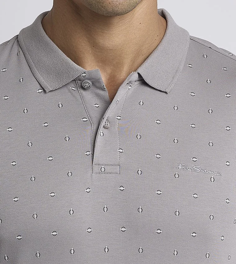 Ben Sherman  Ben Sherman Men's Short Sleeve Printed Polo Tees for Men | Best Price UAE