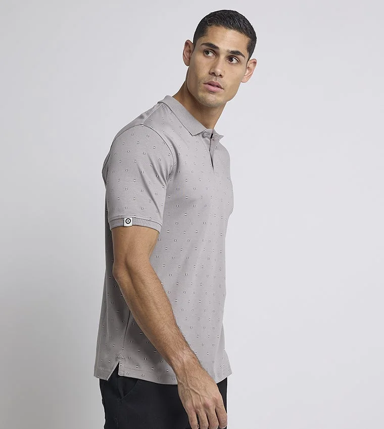 Ben Sherman  Ben Sherman Men's Short Sleeve Printed Polo Tees for Men | Best Price UAE