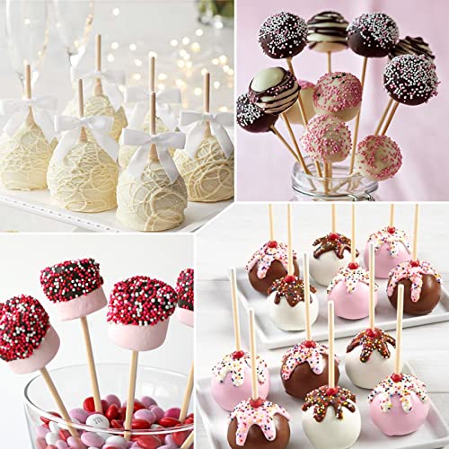 Moukiween Wooden Dowel Rods, 100PCS 1/8, 3/16, 1/4, 5/16, 3/8 x 6 Inch Assorted Sizes Round Wooden Sticks for Arts Crafts, Home Decor, Cake Support, Unfinished Natural Hardwood Sticks - Image 4