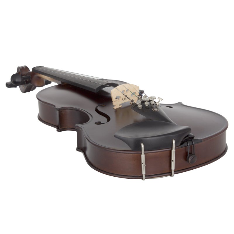 Cecilio CVN-EAV Ebony Fitted Solidwood Violin in Varnish Antique with Deluxe Oblong Hard Case Size 4/4 (Full Size) - Image 5