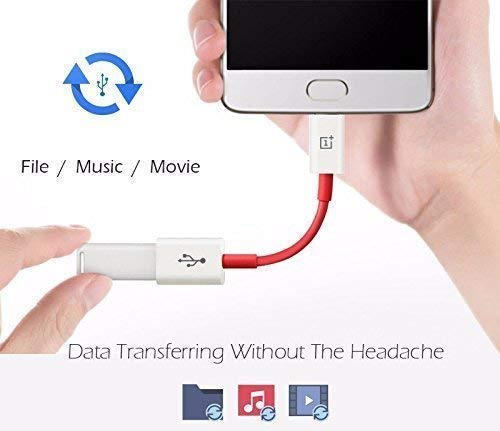 ls lapster Lapster USB 3.0 to Type-C OTG Cable Adapter Compatible with USB to c Type Converter Supporting All laptops, Mobile Smartphone and Other Type c Devices (White & Red) - Image 3