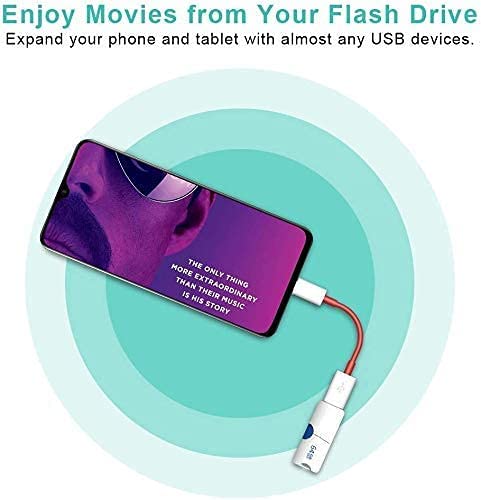 ls lapster Lapster USB 3.0 to Type-C OTG Cable Adapter Compatible with USB to c Type Converter Supporting All laptops, Mobile Smartphone and Other Type c Devices (White & Red) - Image 4