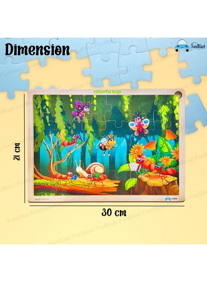 FunBlast Puzzles for Kids - 24 Pcs Honey Bee Jigsaw Puzzle for Kids of Age 3-5 Years, Wooden Board Jigsaw Puzzles, Floor Puzzle for Children, Learning and Educational Jigsaw Puzzle Toys - Image 2