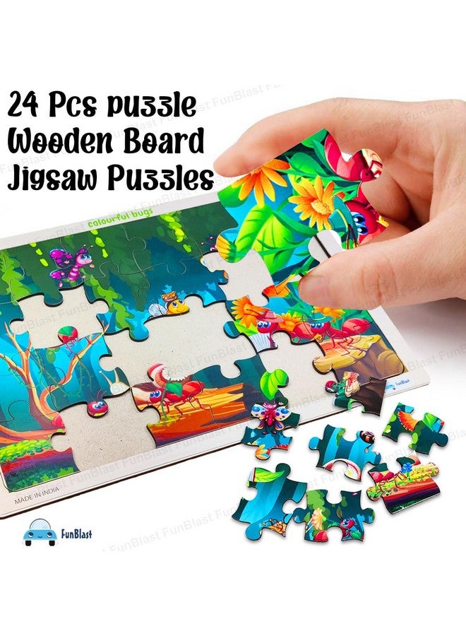 FunBlast Puzzles for Kids - 24 Pcs Honey Bee Jigsaw Puzzle for Kids of Age 3-5 Years, Wooden Board Jigsaw Puzzles, Floor Puzzle for Children, Learning and Educational Jigsaw Puzzle Toys - Image 5