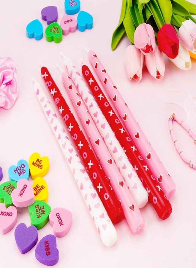Vynium Valentine Pink Red Heart Decorative Candles - Image 4