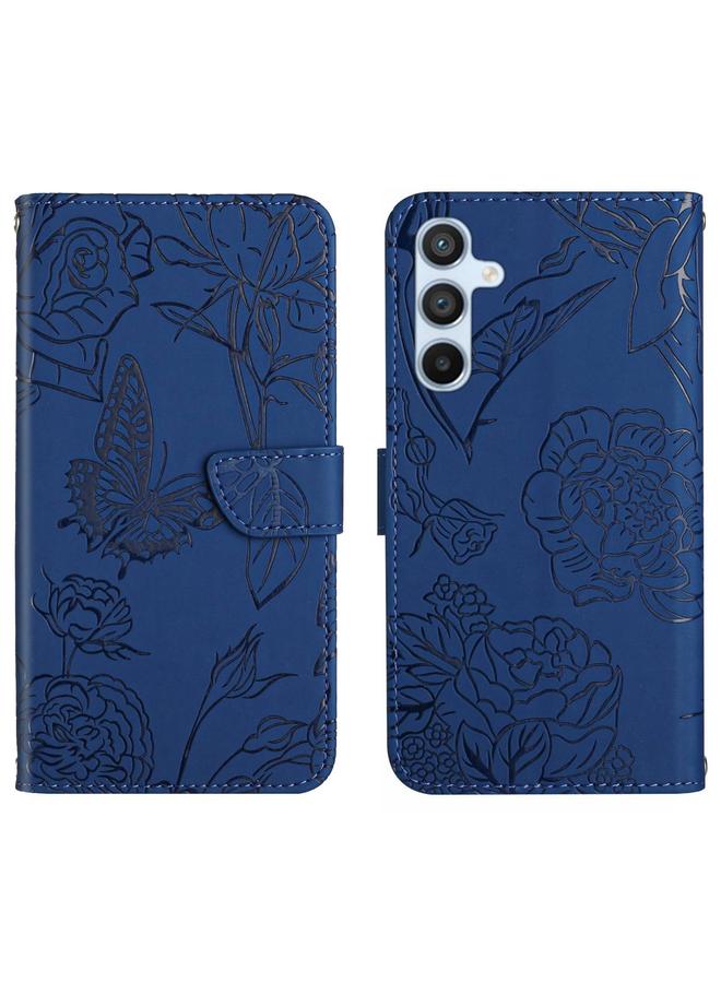 اس-توب جراب لهاتف Samsung Galaxy A34 5G HT03 جراب هاتف جلدي قابل للطي منقوش بنقشة فراشة - Image 1