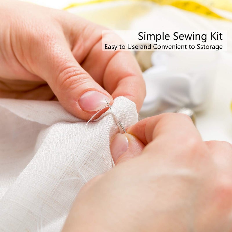 Daily Crafts Daily Crafts Small Simple Handy Travel Mini Sewing Kits Thread Repair Emergency Kit with Needles Threads Button Safety Pin for Gift Home Hotel Amenities Necessities 100 pcs  - Image 4