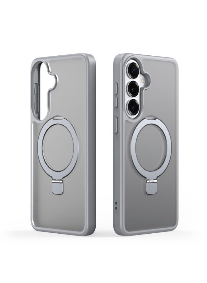 DUX DUCIS Samsung Galaxy S26 Plus 5G DUX DUCIS Yind Series Mag Series MagSafe Ring Holder Frosted Phone Case - Grey - Image 2