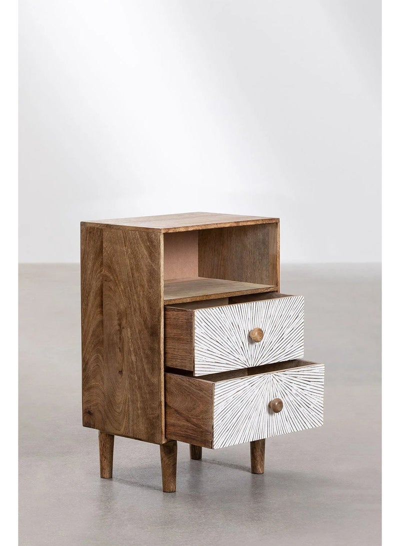 أرتيسانيا - المنزل والمعيشة طاولة سرير جانبية "كاوباني" من خشب المانجو - Image 3