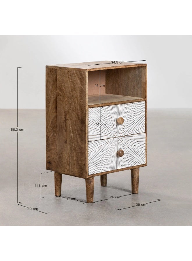 أرتيسانيا - المنزل والمعيشة طاولة سرير جانبية "كاوباني" من خشب المانجو - Image 5