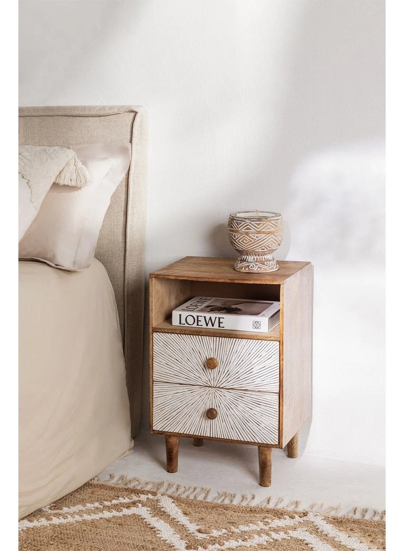 أرتيسانيا - المنزل والمعيشة طاولة سرير جانبية "كاوباني" من خشب المانجو - Image 1