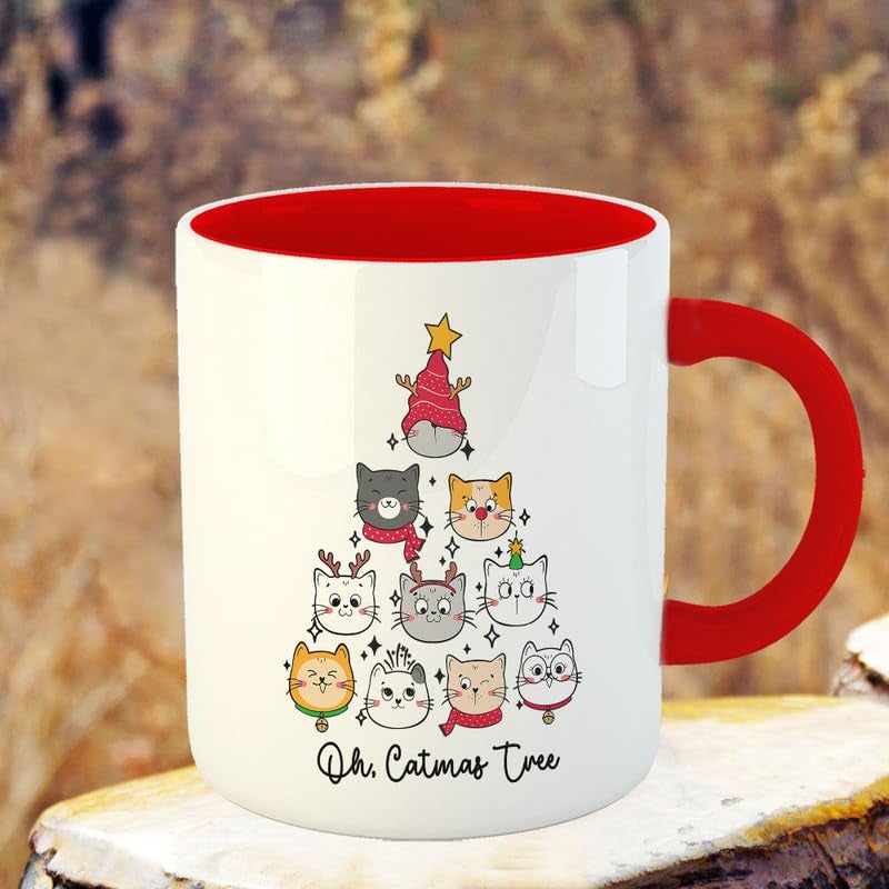 Happu Printed Ceramic Coffee Mug Christmas Gifts Oh Catmas Tree Xmas Gifts Secret Santa Gifts Holiday Gifts 573RD - Image 3