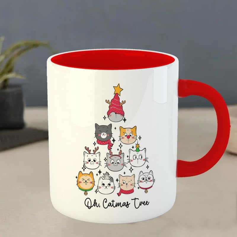 Happu Printed Ceramic Coffee Mug Christmas Gifts Oh Catmas Tree Xmas Gifts Secret Santa Gifts Holiday Gifts 573RD - Image 4