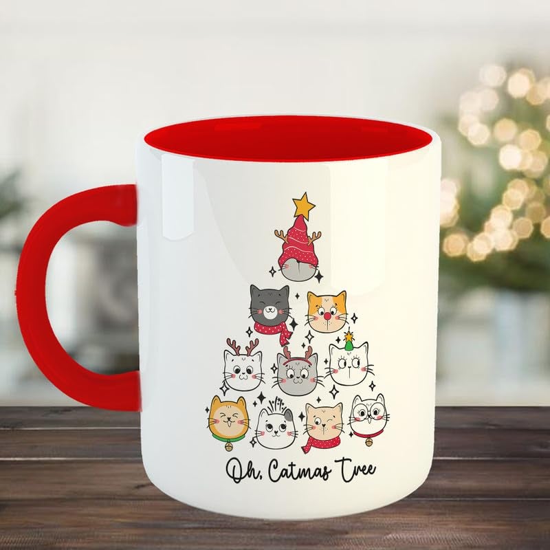 Happu Printed Ceramic Coffee Mug Christmas Gifts Oh Catmas Tree Xmas Gifts Secret Santa Gifts Holiday Gifts 573RD - Image 2