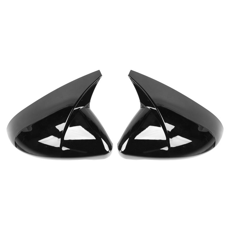 Rearview Mirror Cover Black ABS Left Right Door Mirror Housing - UV-Resistant Transparent Coating Replacement Mirror Housing for Vehicle Replacement Use - Image 1