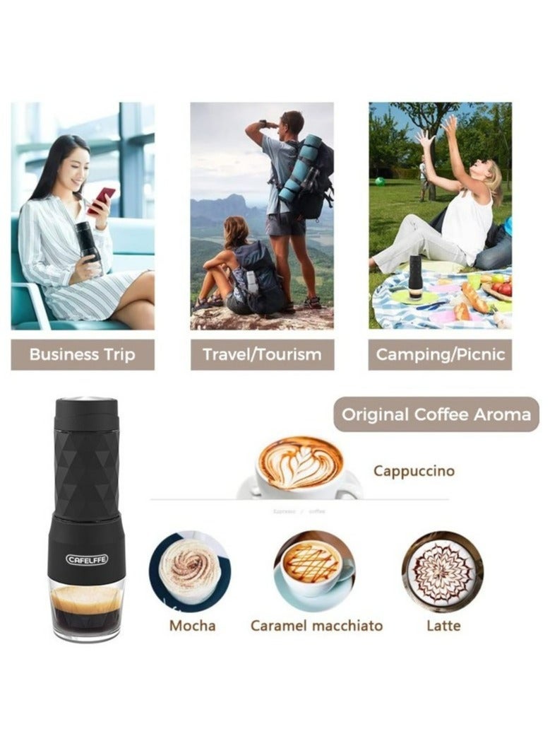 Cafelffe 3-in-1 Portable Espresso Maker | Manual Capsule Coffee Machine for Camping, Business, Hiking, and Office - Image 2