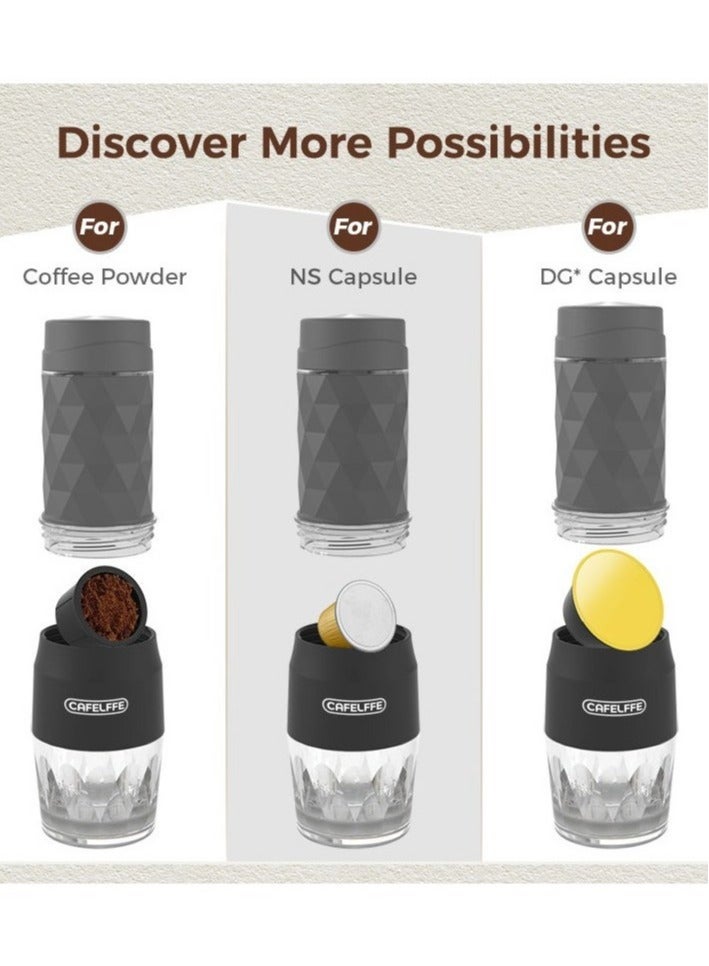 Cafelffe 3-in-1 Portable Espresso Maker | Manual Capsule Coffee Machine for Camping, Business, Hiking, and Office - Image 3