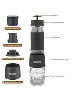 Cafelffe 3-in-1 Portable Espresso Maker | Manual Capsule Coffee Machine for Camping, Business, Hiking, and Office  - Image 5