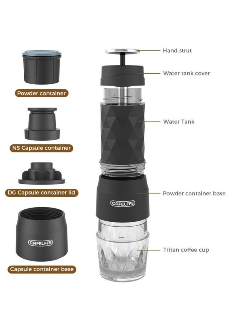 Cafelffe 3-in-1 Portable Espresso Maker | Manual Capsule Coffee Machine for Camping, Business, Hiking, and Office - Image 5