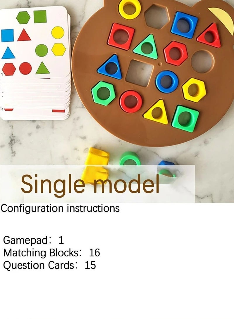 Kids Geometric Shape Matching Puzzle Game - Parent-Child Dual Battle for Focus & Brain Training | Educational Tabletop Board Toy - Image 3